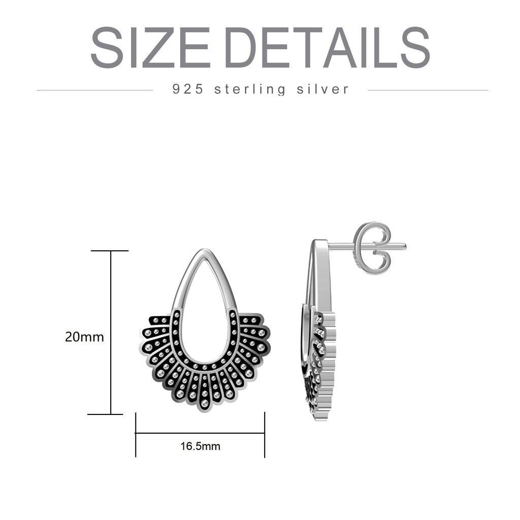 RBG Dissent Collar 925 Sterling Silver Earrings