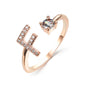 Adjustable Intial Letter Ring