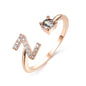 Adjustable Intial Letter Ring