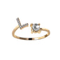 Adjustable Intial Letter Ring