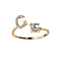 Adjustable Intial Letter Ring