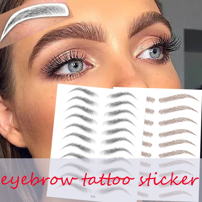 Water-based Hair-liked Authentic Eyebrow Tattoo Sticker